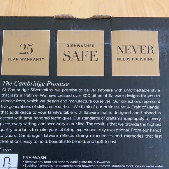 Cambridge Silversmiths Black Champagne Satin 20-Piece Flatware Service For Four - Picture 2 of 5